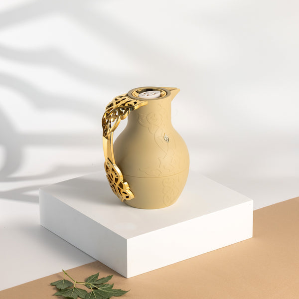 One Vacuum Flask For Tea And Coffee From Naqsh - Ivory + Gold