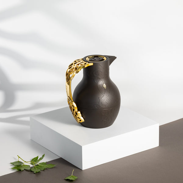 One Vacuum Flask For Tea And Coffee From Naqsh - Black + Gold