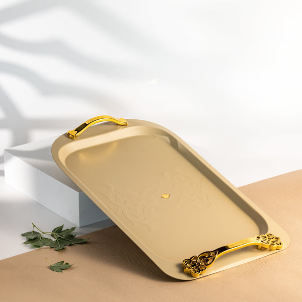 Luxury Servig Tray From Naqsh - Ivory + Gold