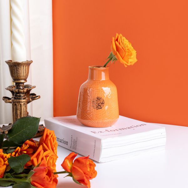 Flower Vase From Zuwar - Orange
