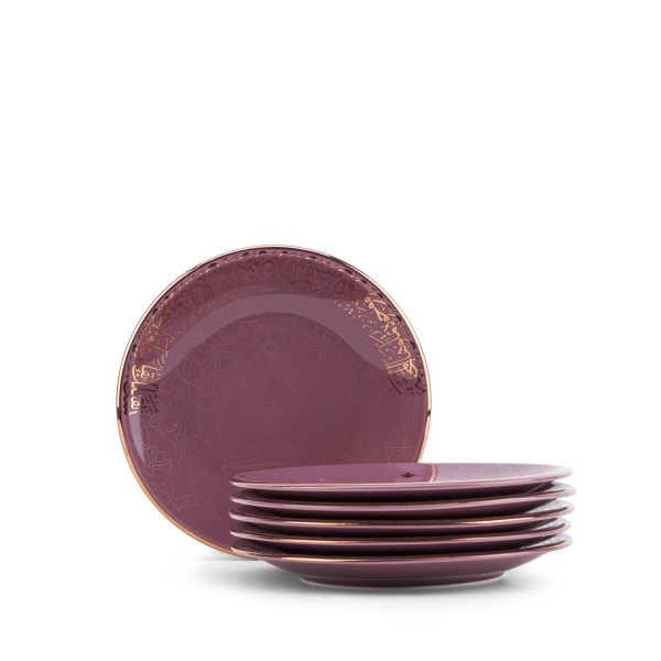 Serving Plates 6 Pcs From Joud - Purple