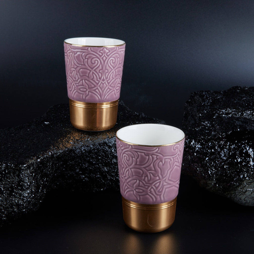 Cappuccino Set Of Two Cups From Majlis - Purple
