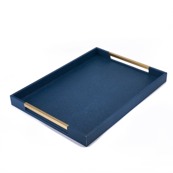 Blue - Leather Tray From Ikram
