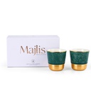 Espresso Set Of Two Cups From Majlis - Green