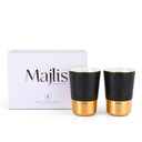 Cappuccino Set Of Two Cups From Majlis - Black