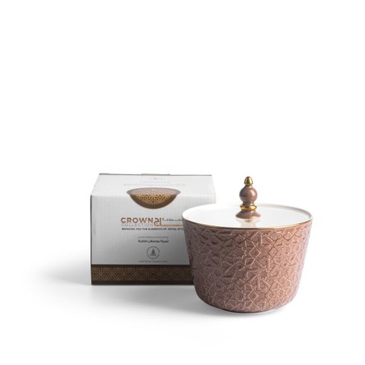[ET2141]  Small Porcelain Vase From Crown - Brown