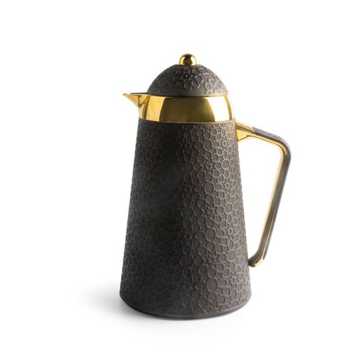 [KP1032] دلة للشاي أو القهوة من تاج - ذهبي في أسود