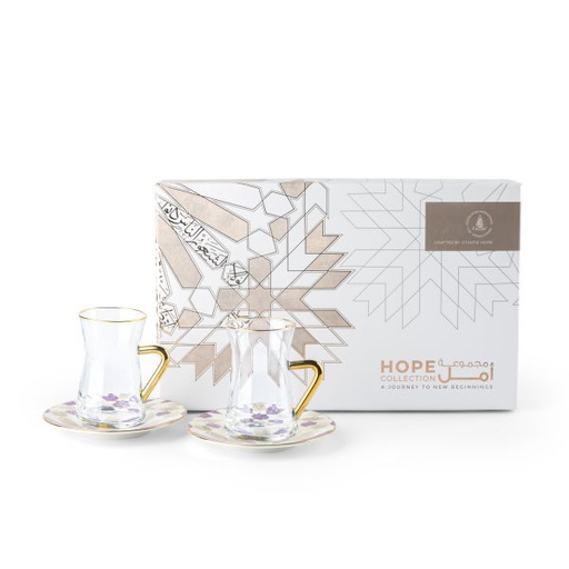 [GY1456] Tea Glass Sets From Amal - Purple