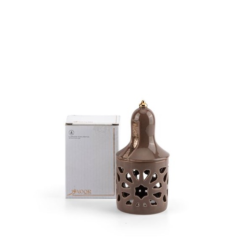 [ET2234] Small Electronic Candle From Nour - Brown