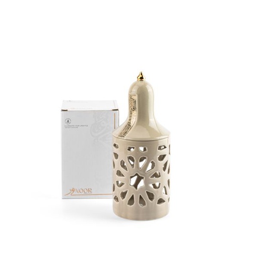 [ET2238] Medium Electronic Candle From Nour - Beige