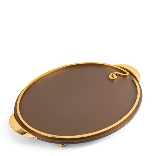 [HJ1130] Luxury Serving Tray From Nour - Brown