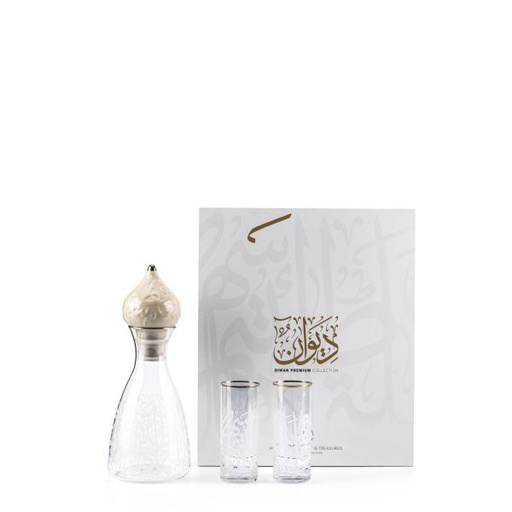 [GC1040] Glass Juice Set From Diwan -  Pearl