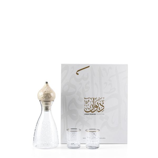 [GC1042] Glass Juice Set From Diwan -  Pearl