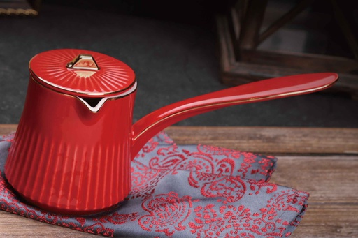 [FU1044] Red - Turkish Coffee Pot From Diamond Collection