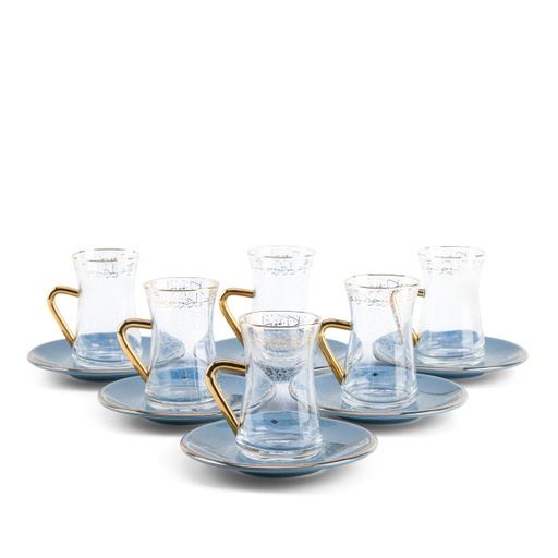 [ET1765] Tea Glass Sets From Joud - Blue