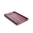 Leather Tray From Joud - Purple