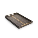 Leather Tray From Joud - Grey