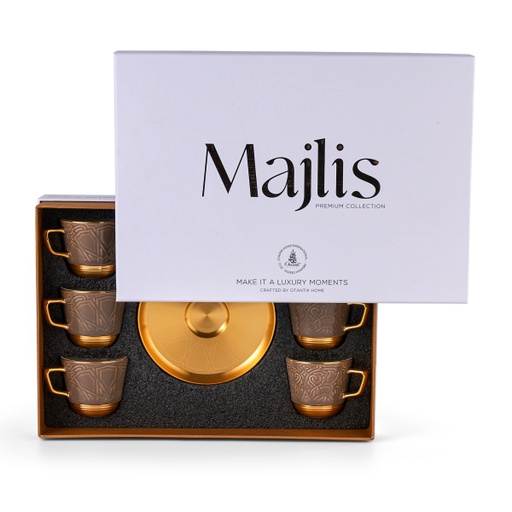 [AM1001] Turkish  Coffee Set 12Pcs From Majlis - Brown