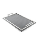  Leather Tray From Rattan - Grey